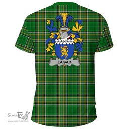 Irish Eagar Coat of Arms Family Crest Ireland T Shirt Irish National Tartan Irish County T Shirts