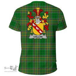Irish Callan or O'Callan Coat of Arms Family Crest Ireland T Shirt Irish National Tartan Irish County T Shirts