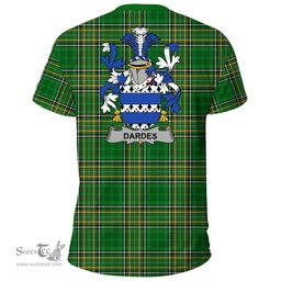 Irish Dardes or Dardis Coat of Arms Family Crest Ireland T Shirt Irish National Tartan Irish County T Shirts