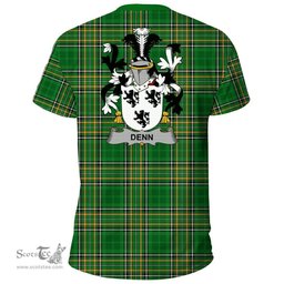 Irish Denn Coat of Arms Family Crest Ireland T Shirt Irish National Tartan Irish County T Shirts