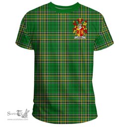 Irish Clary or O'Clary. Coat of Arms Family Crest Ireland T Shirt Irish National Tartan Irish County T Shirts