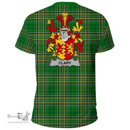 Irish Clary or O'Clary. Coat of Arms Family Crest Ireland T Shirt Irish National Tartan Irish County T Shirts