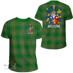 Irish English Coat of Arms Family Crest Ireland T Shirt Irish National Tartan Irish County T Shirts