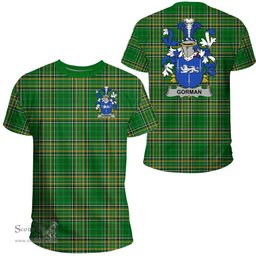Irish Gorman or McGorman Coat of Arms Family Crest Ireland T Shirt Irish National Tartan Irish County T Shirts