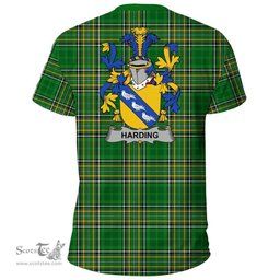 Irish Harding Coat of Arms Family Crest Ireland T Shirt Irish National Tartan Irish County T Shirts