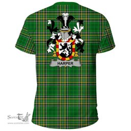 Irish Harper Coat of Arms Family Crest Ireland T Shirt Irish National Tartan Irish County T Shirts