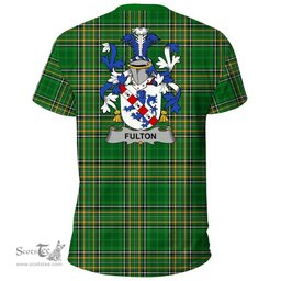 Irish Fulton Coat of Arms Family Crest Ireland T Shirt Irish National Tartan Irish County T Shirts