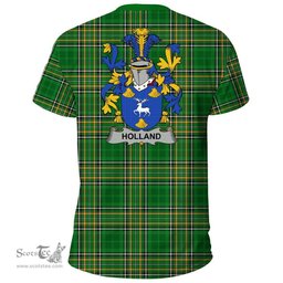 Irish Holland Coat of Arms Family Crest Ireland T Shirt Irish National Tartan Irish County T Shirts