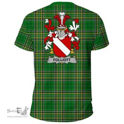 Irish Folliott Coat of Arms Family Crest Ireland T Shirt Irish National Tartan Irish County T Shirts