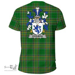 Irish Fitz-Rith Coat of Arms Family Crest Ireland T Shirt Irish National Tartan Irish County T Shirts
