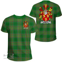 Irish Hamley Coat of Arms Family Crest Ireland T Shirt Irish National Tartan Irish County T Shirts