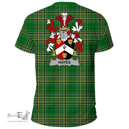 Irish Hayes Coat of Arms Family Crest Ireland T Shirt Irish National Tartan Irish County T Shirts