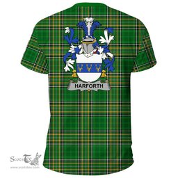 Irish Harforth Coat of Arms Family Crest Ireland T Shirt Irish National Tartan Irish County T Shirts
