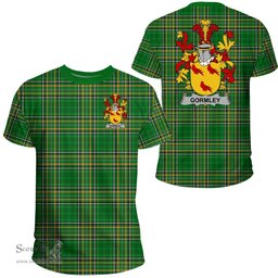 Irish Gormley or O'Gormley Coat of Arms Family Crest Ireland T Shirt Irish National Tartan Irish County T Shirts