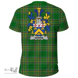 Irish Harris Coat of Arms Family Crest Ireland T Shirt Irish National Tartan Irish County T Shirts