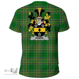 Irish Hames Coat of Arms Family Crest Ireland T Shirt Irish National Tartan Irish County T Shirts