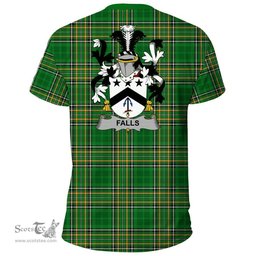 Irish Falls Coat of Arms Family Crest Ireland T Shirt Irish National Tartan Irish County T Shirts