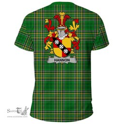 Irish Hannon or O'Hannon Coat of Arms Family Crest Ireland T Shirt Irish National Tartan Irish County T Shirts