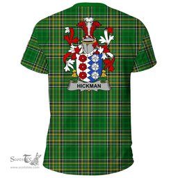 Irish Hickman Coat of Arms Family Crest Ireland T Shirt Irish National Tartan Irish County T Shirts