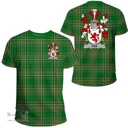 Irish Fox Coat of Arms Family Crest Ireland T Shirt Irish National Tartan Irish County T Shirts