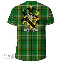 Irish Gillson Coat of Arms Family Crest Ireland T Shirt Irish National Tartan Irish County T Shirts