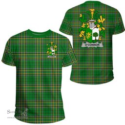 Irish Connor or O'Connor (Sligo) Coat of Arms Family Crest Ireland T Shirt Irish National Tartan Irish County T Shirts