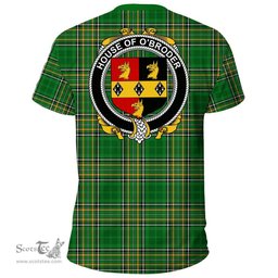 Irish House of O'BRODER Coat of Arms Family Crest Ireland T Shirt Irish National Tartan Irish County T Shirts