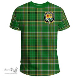 Irish House of MACDONNELL (of the Glens) Coat of Arms Family Crest Ireland T Shirt Irish National Tartan Irish County T Shirts