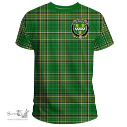 Irish House of O'COFFEY Coat of Arms Family Crest Ireland T Shirt Irish National Tartan Irish County T Shirts