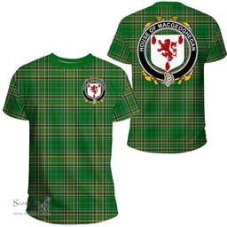 Irish House of MACGEOGHEGAN Coat of Arms Family Crest Ireland T Shirt Irish National Tartan Irish County T Shirts