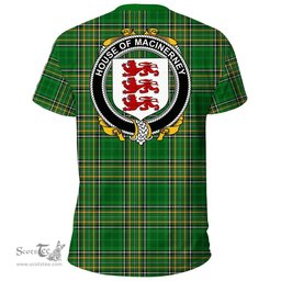 Irish House of MACiNERNEY Coat of Arms Family Crest Ireland T Shirt Irish National Tartan Irish County T Shirts