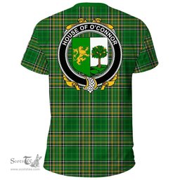 Irish House of O'CONNOR (Sligo) Coat of Arms Family Crest Ireland T Shirt Irish National Tartan Irish County T Shirts