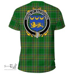 Irish House of MACGOVERN Coat of Arms Family Crest Ireland T Shirt Irish National Tartan Irish County T Shirts