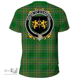 Irish House of O'CARROLL Coat of Arms Family Crest Ireland T Shirt Irish National Tartan Irish County T Shirts