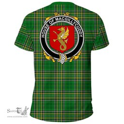 Irish House of MACGILLYCUDDY Coat of Arms Family Crest Ireland T Shirt Irish National Tartan Irish County T Shirts