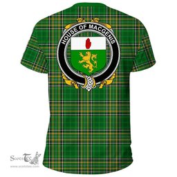Irish House of MACGENIS Coat of Arms Family Crest Ireland T Shirt Irish National Tartan Irish County T Shirts