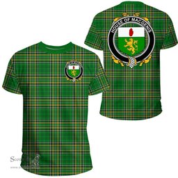 Irish House of MACGENIS Coat of Arms Family Crest Ireland T Shirt Irish National Tartan Irish County T Shirts