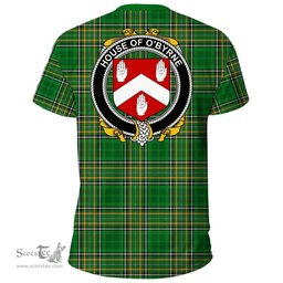 Irish House of O'BYRNE Coat of Arms Family Crest Ireland T Shirt Irish National Tartan Irish County T Shirts