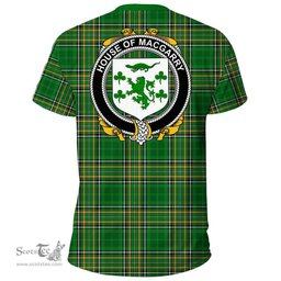 Irish House of MACGARRY Coat of Arms Family Crest Ireland T Shirt Irish National Tartan Irish County T Shirts