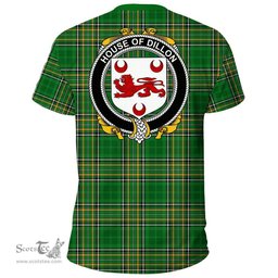 Irish House of DILLON Coat of Arms Family Crest Ireland T Shirt Irish National Tartan Irish County T Shirts