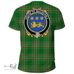 Irish House of MACSHANLY Coat of Arms Family Crest Ireland T Shirt Irish National Tartan Irish County T Shirts