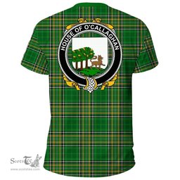 Irish House of O'CALLAGHAN Coat of Arms Family Crest Ireland T Shirt Irish National Tartan Irish County T Shirts
