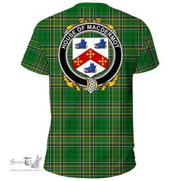 Irish House of MACDERMOT Coat of Arms Family Crest Ireland T Shirt Irish National Tartan Irish County T Shirts