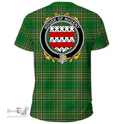 Irish House of NUGENT Coat of Arms Family Crest Ireland T Shirt Irish National Tartan Irish County T Shirts