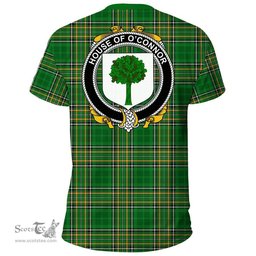 Irish House of O'CONNOR (Don) Coat of Arms Family Crest Ireland T Shirt Irish National Tartan Irish County T Shirts