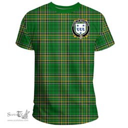 Irish House of MACAULIFFE Coat of Arms Family Crest Ireland T Shirt Irish National Tartan Irish County T Shirts