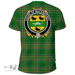 Irish House of MACSWEENEY Coat of Arms Family Crest Ireland T Shirt Irish National Tartan Irish County T Shirts