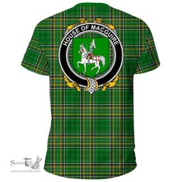 Irish House of MACGUIRE Coat of Arms Family Crest Ireland T Shirt Irish National Tartan Irish County T Shirts