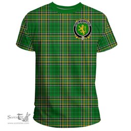 Irish House of O'CONNOR (Kerry) Coat of Arms Family Crest Ireland T Shirt Irish National Tartan Irish County T Shirts