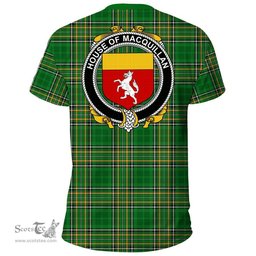 Irish House of MACQUILLAN Coat of Arms Family Crest Ireland T Shirt Irish National Tartan Irish County T Shirts